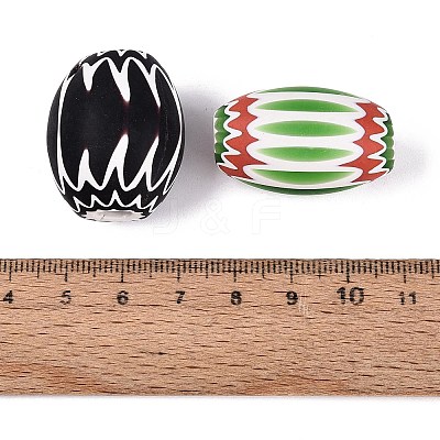 Handmade Millefiori Glass Barrel Beads LA-N002-28-1