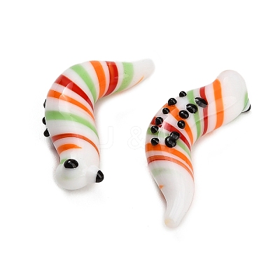 Handmade Lampwork Worm Figurines LA-CBA77D3-01B-1