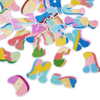 52Pcs 2 Sets Letter A~Z Embroider Thread Cloth on/Sew On Patches PATC-TA0001-40-1
