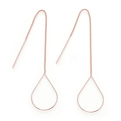 Brass Stud Earring Findings KK-S345-066RG-1
