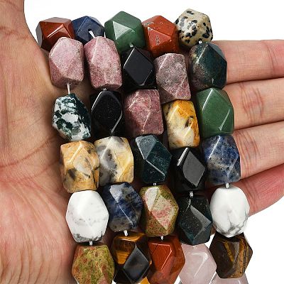 Natural Mixed Gemstone Beads Strands G-D354-A01-1