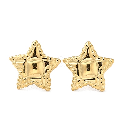 Ion Plating(IP) 304 Stainless Steel Stud Earrings EJEW-Z022-18G-1