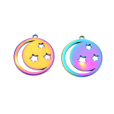 Ion Plating(IP) 201 Stainless Steel Pendants LS-STAS-T063-184M-1