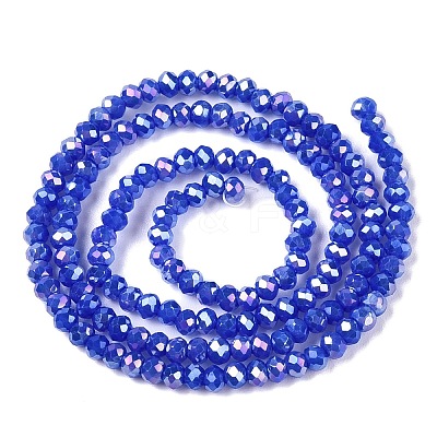 Electroplate Glass Beads Strands EGLA-A044-P1mm-B32-1