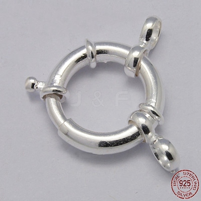 925 Sterling Silver Large Spring Rings Clasps STER-A007-13E-1