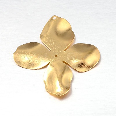 4-Petal Flower Iron Bead Caps X-IFIN-N3296-10-1