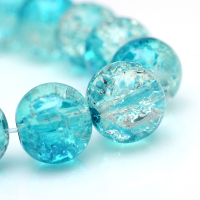 Baking Paint Crackle Glass Beads Strands X-CCG-S001-4mm-06-1