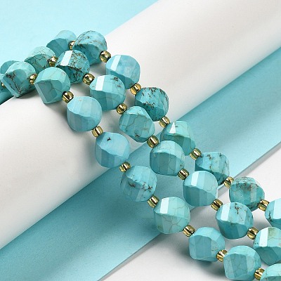 Dyed Natural Howlite Beads Strands G-G023-B01-01B-1