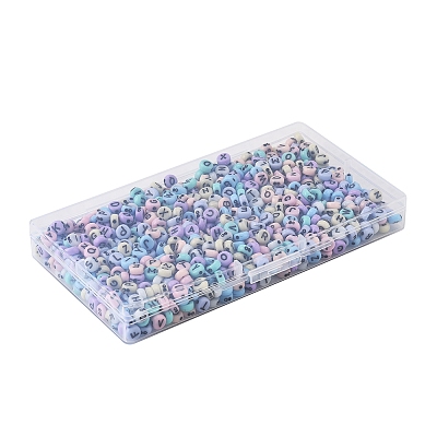 100G Flat Round Craft Style Opaque Acrylic Beads SACR-FS0001-34-1