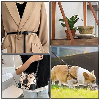 2M Flat Double Face Lychee Pattern Imitation Leather Band LC-WH0010-01C-02-1