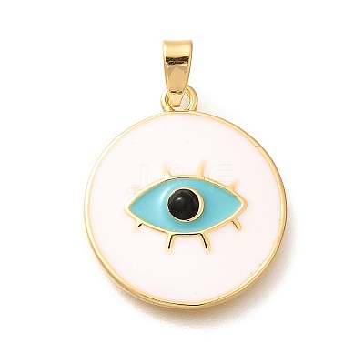 Brass Enamel Pendants KK-R212-21G-1
