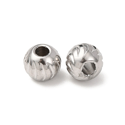 Textured 304 Stainless Steel Beads STAS-I358-11P-03-1
