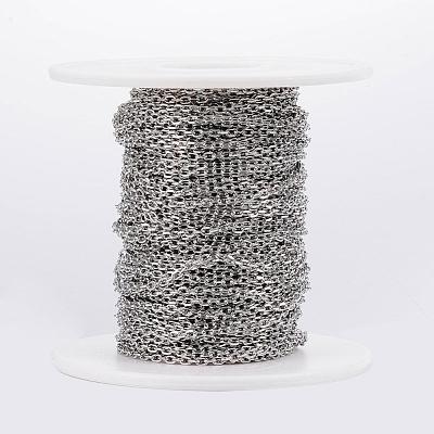 Tarnish Resistant 304 Stainless Steel Cable Chains CHS-H009-22P-1