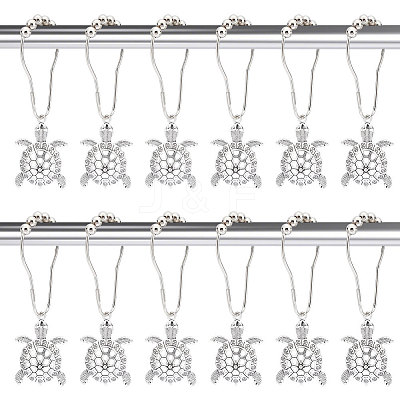 Iron Shower Curtain Rings for Bathroom AJEW-UN0001-36-1