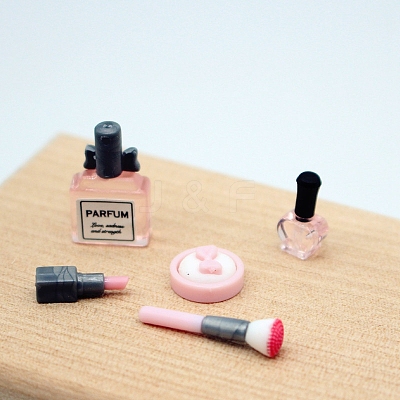 Plastic Lipstick & Perfume & Pressed Powder & Brush & Nail Polish Set Model PW-WG79323-02-1