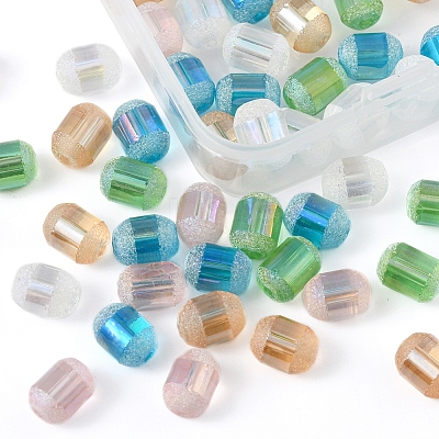 50Pcs 5 Colors Transparent Electroplate Glass Beads Strands EGLA-YW0001-36-1