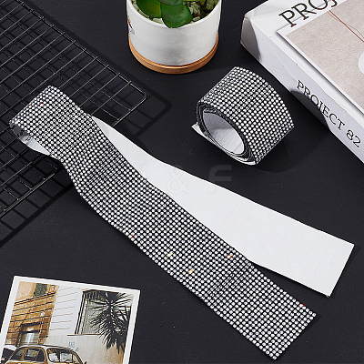2Pcs Resin Rhinestone Glue Non-slip Car Door Stickers AJEW-GF0013-31B-1