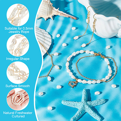 1 Strand Natural Cultured Freshwater Pearl Beads Strands PEAR-GO0001-25-1