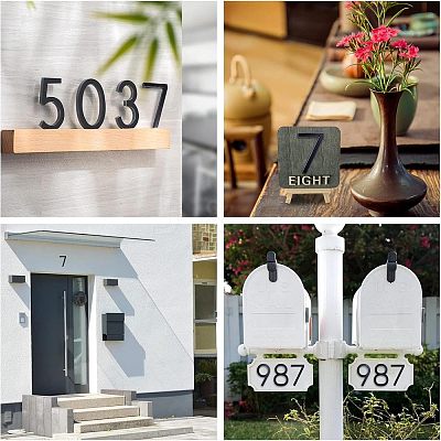Zinc Alloy House Number FIND-WH0064-99-7-1