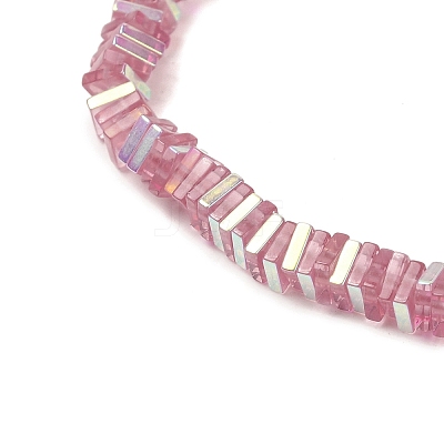 Electroplate Glass Beads Strands GLAA-B023-01A-17-1