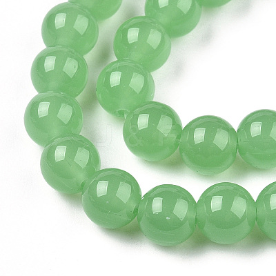 Imitation Jade Glass Beads Strands GLAA-T032-J4mm-02-1