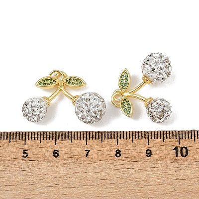 Brass Micro Pave Cubic Zirconia Pendants KK-H072-13G-02-1