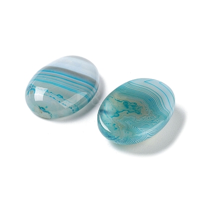 Natural Striped Agate/Banded Agate Cabochons G-H296--01D-1