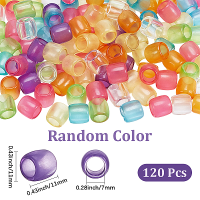120Pcs Transparent Acrylic European Beads MACR-SC0002-58-1