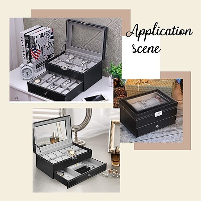 Flocking Cloth Jewelry Watch Displays BDIS-WH0004-02A-1