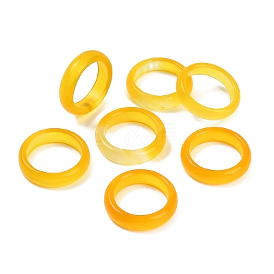 Dyed & Heated Natural Agate Finger Rings for Women RJEW-Z075-02A-1