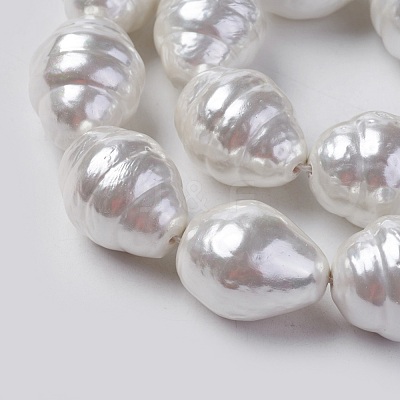 Shell Pearl Beads Strands BSHE-O018-03-1