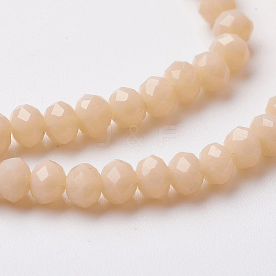 Faceted Imitation Jade Glass Beads Strands EGLA-F124-NC02-1