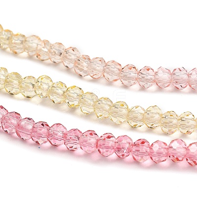 Transparent Painted Glass Beads Strands X1-DGLA-A034-T1mm-A09-1