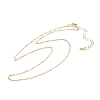 Brass Oval Link Chain Necklaces NJEW-D338-02G-1