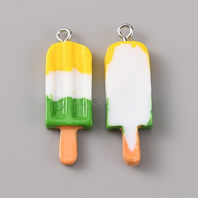 Three Color Opaque Resin Pendants RESI-TAC0010-66B-1