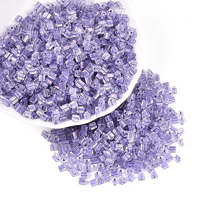 Transparent Inside Colours Glass Seed Beads SEED-T007-13I-1