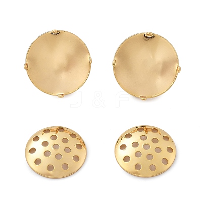 Brass Studs Earring Findings X-KK-K382-16A-G-1