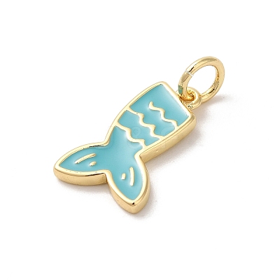Rack Plating Brass Enamel Pendants KK-Z056-48G-01-1
