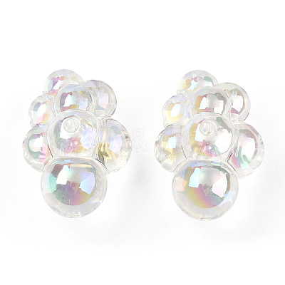 UV Plating Transparent Acrylic Beads X-PACR-T007-36-1