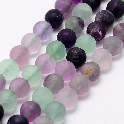 Natural Fluorite Bead Strands G-A163-06-10mm-1