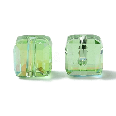 100Pcs Transparent Electroplate Glass Beads GLAA-K064-08A-AB04-1