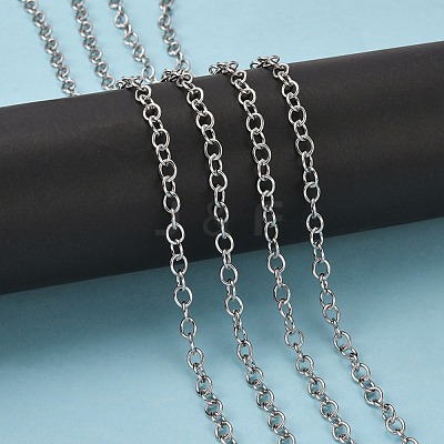 Tarnish Resistant 304 Stainless Steel Cable Chains CHS-R009-10-1