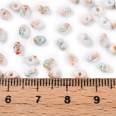 Two Tone Baking Paint Glass Seed Beads SEED-C003-01I-1
