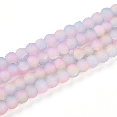 Crackle Glass Beads Strands GLAA-N009-4mm-04-1