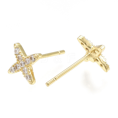 Brass Ear Studs KK-S348-215-1