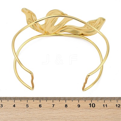 304 Stainless Steel Cuff Bangles for Women BJEW-M082-07G-1