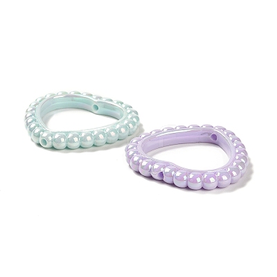 UV Plating Rainbow Iridescent Acrylic Bead Frames OACR-P020-03-1