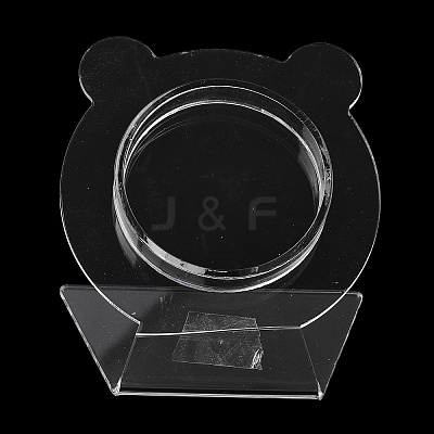 Clear Acrylic Slant Back Single Bracelet Bangle Display Stands BDIS-C003-01F-1
