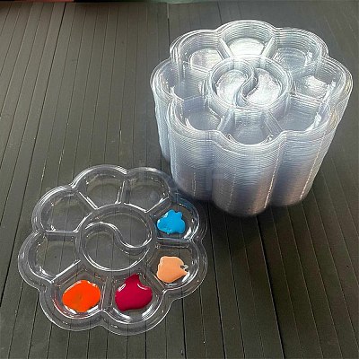 Plastic Watercolor Oil Palette LS-AJEW-WH20072-93B-1