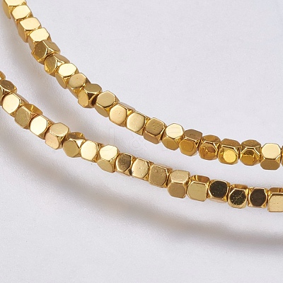 Electroplate Non-magnetic Synthetic Hematite Bead Strands G-K237-08P-1